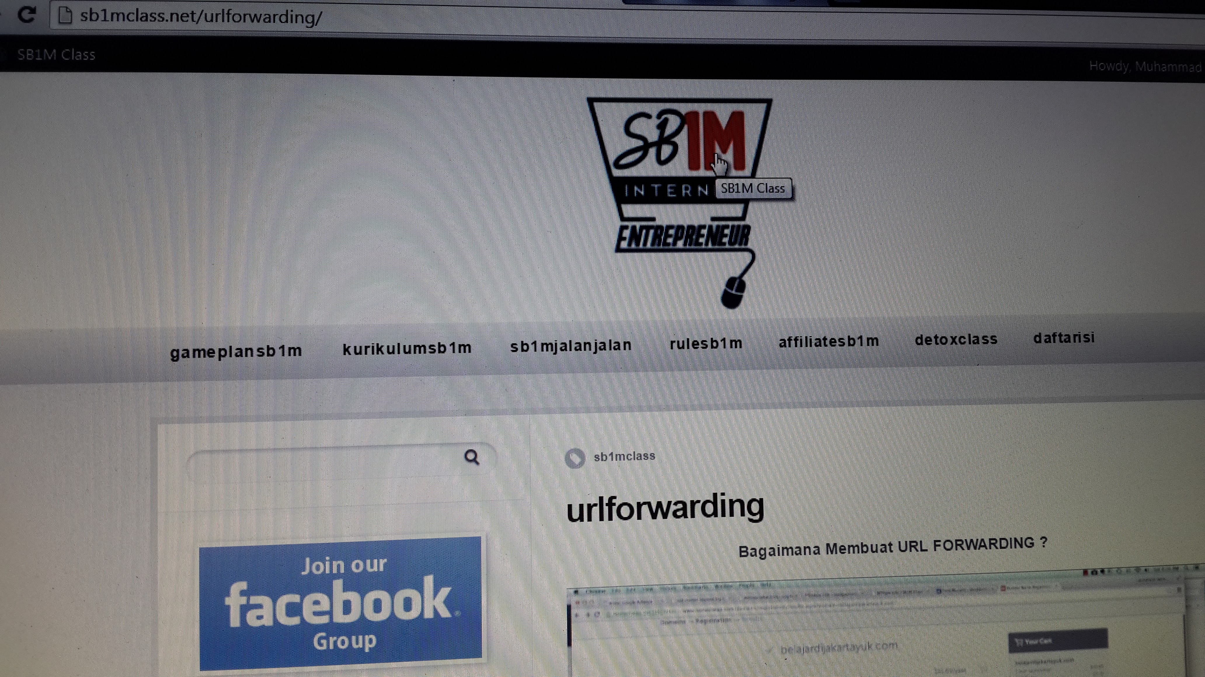 Materi Pelatihan Bisnis Online SB1M URL Forwarding