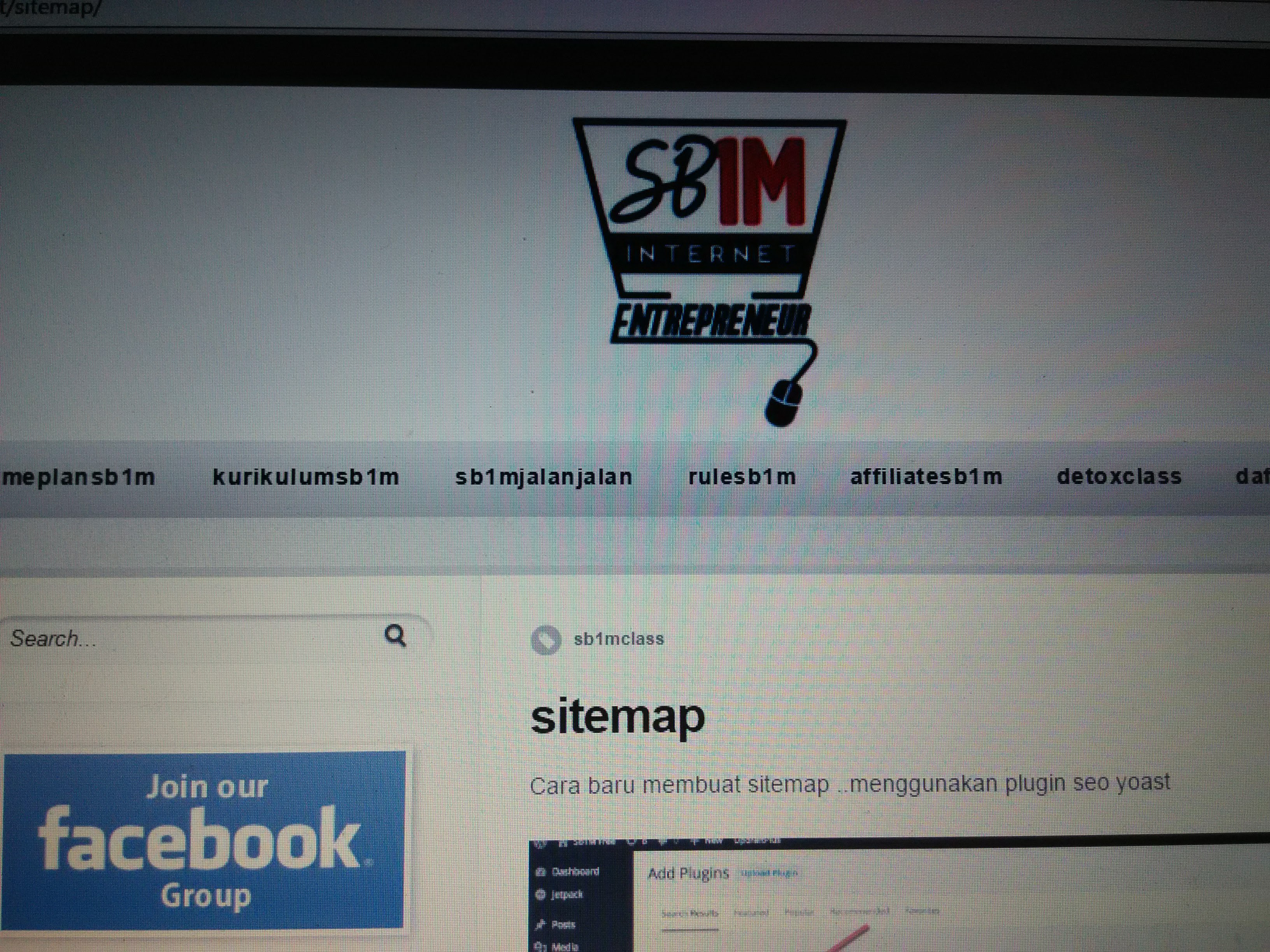 Materi Pelatihan Bisnis Internet SB1M Sitemap