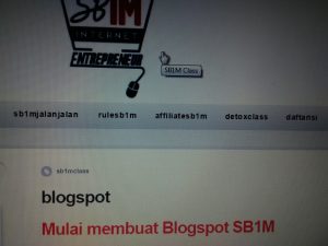 Materi Kursus Bisnis Internet SB1M Blogspot
