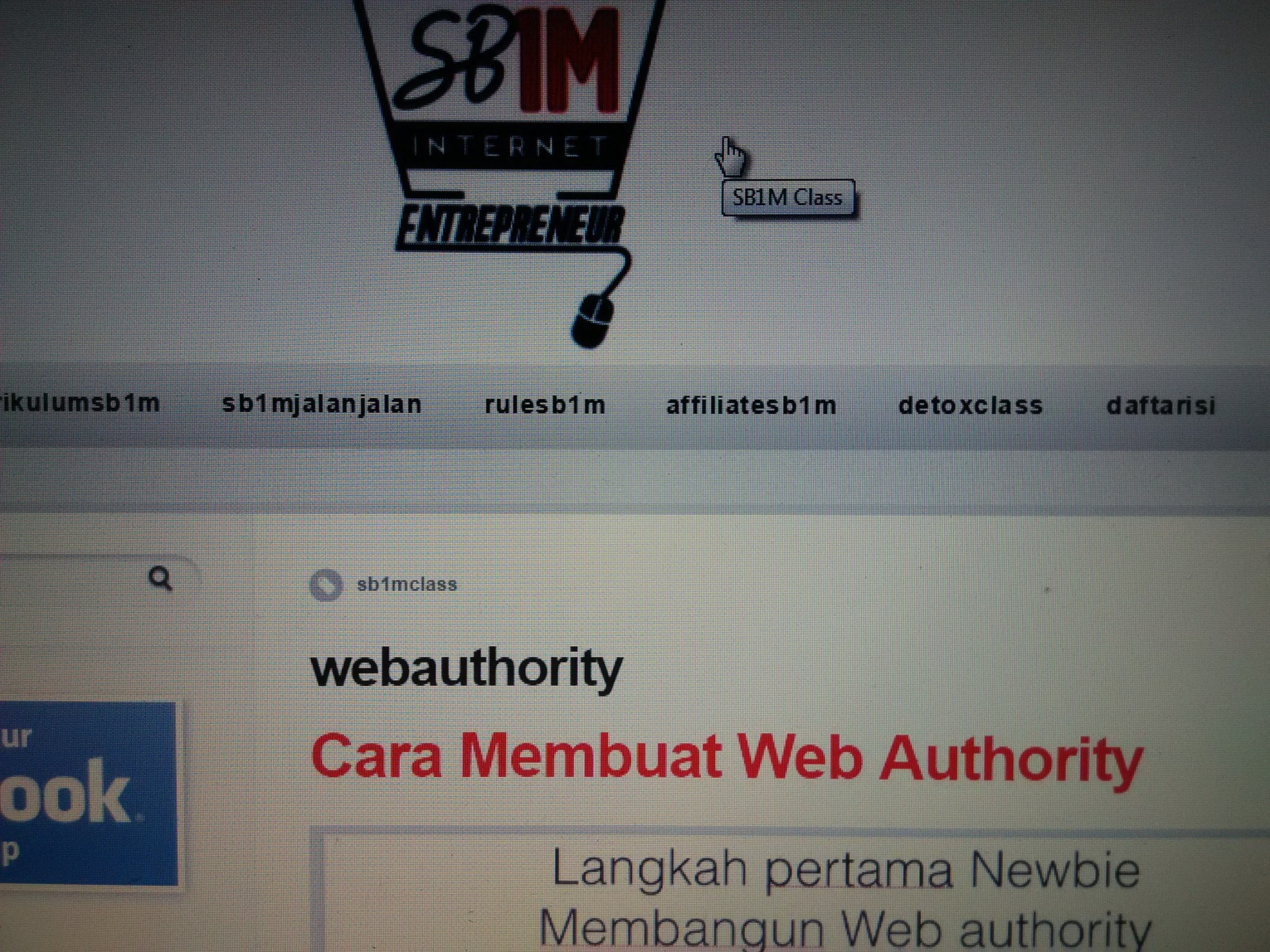 Materi Kursus Bisnis Online SB1M Web Authority