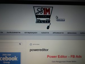 Materi Kursus Internet Marketing SB1M Power Editor
