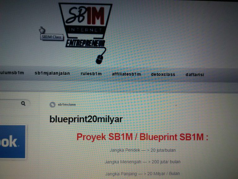 Materi Pelatihan Bisnis Online SB1M Blueprint 20 Milyar - Muhammad