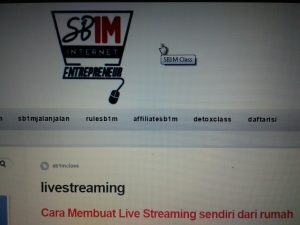 Materi Sekolah Bisnis Internet SB1M Live Streaming