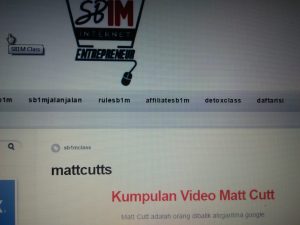 Materi Sekolah Bisnis Internet SB1M Matt Cutts