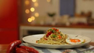 Resep Spicy Fried Spaghetti With Egg