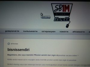 Materi Sekolah Bisnis Online SB1M Bisnis Sendiri