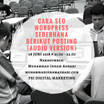 Cara SEO WordPress Sederhana Berikut Posting Melalui WAG Forum Sales Indonesia Digital Marketing