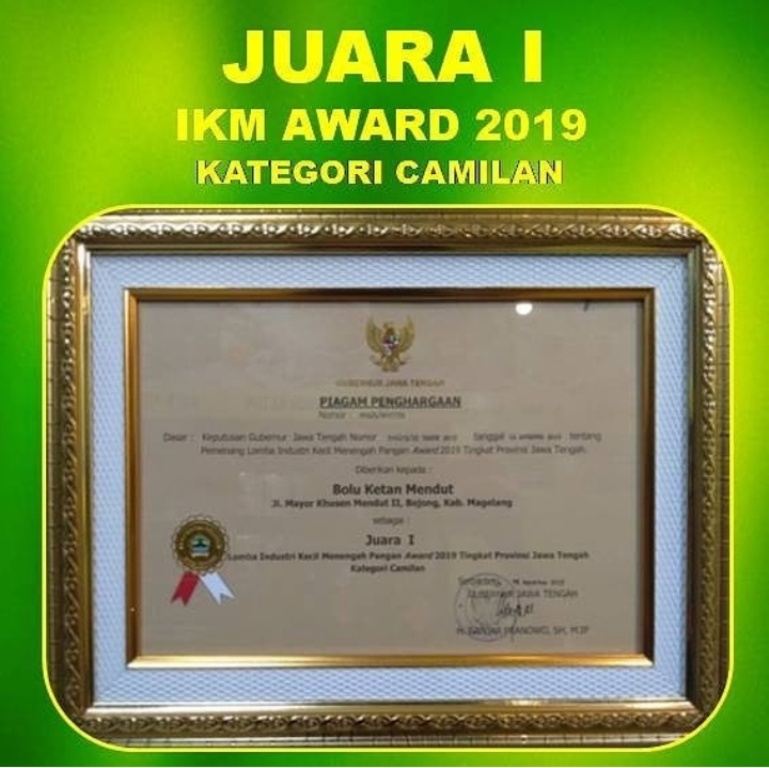 Keripik Brownies ME TIME Juara I IKM Award 2019 Kategori Camilan