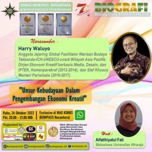 Program BIOGRAFI KOMPASS Nusantara 26 Oktober 2022 by Co-founder Muhammad Idham Azhari