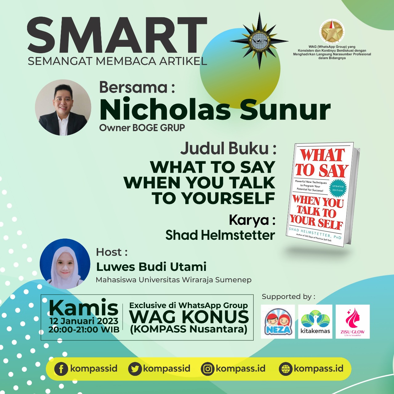 Program SMART KOMPASS Nusantara 12 Januari 2023 by Co-founder Muhammad Idham Azhari