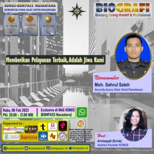 Program BIOGRAFI KOMPASS Nusantara 08 Februari 2023 by Co-founder Muhammad Idham Azhari